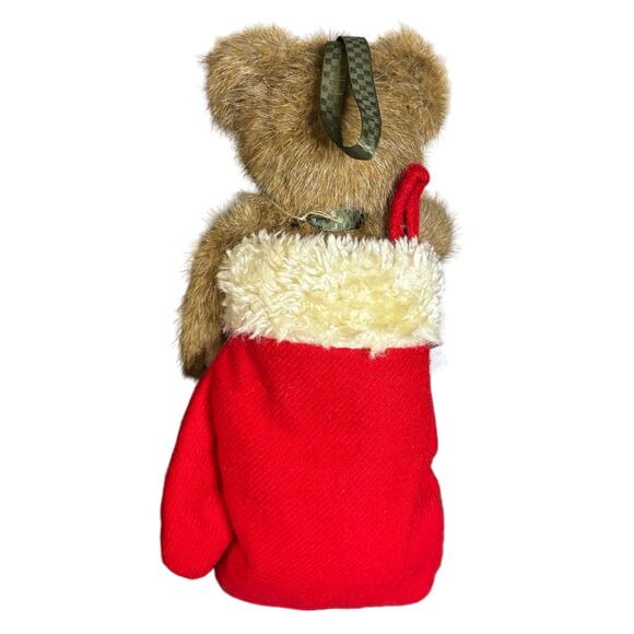 Retired "Jolly," Boyds Bears 918164SM Bear in Mitten Holiday 11" Plush with tag - Picture 2 of 4